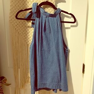 Denim halter top